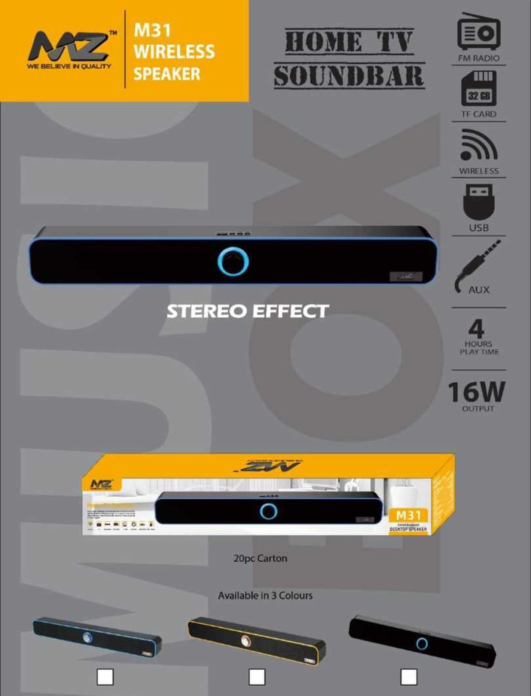 Portable Home TV Soundbar for Immersive Audio