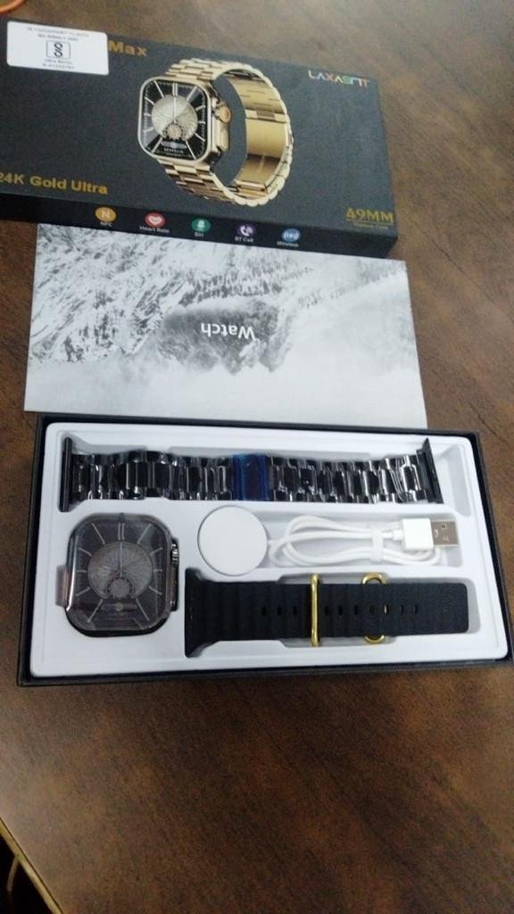 24K Gold Ultra Smart watch With Logo