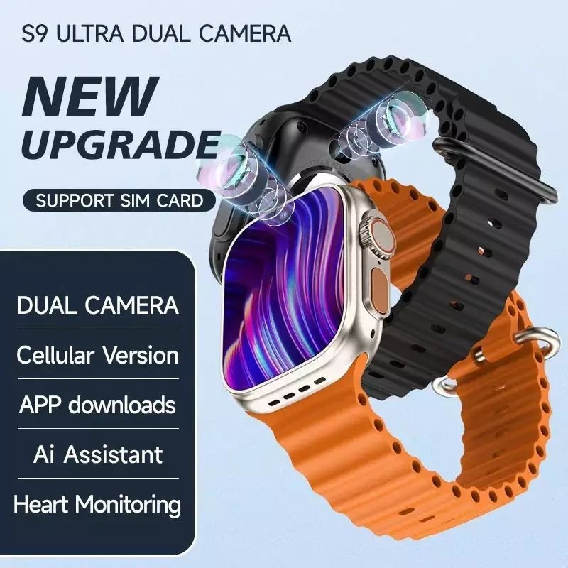 S9 Ultra Dual Camera Android Smart Watch 4G